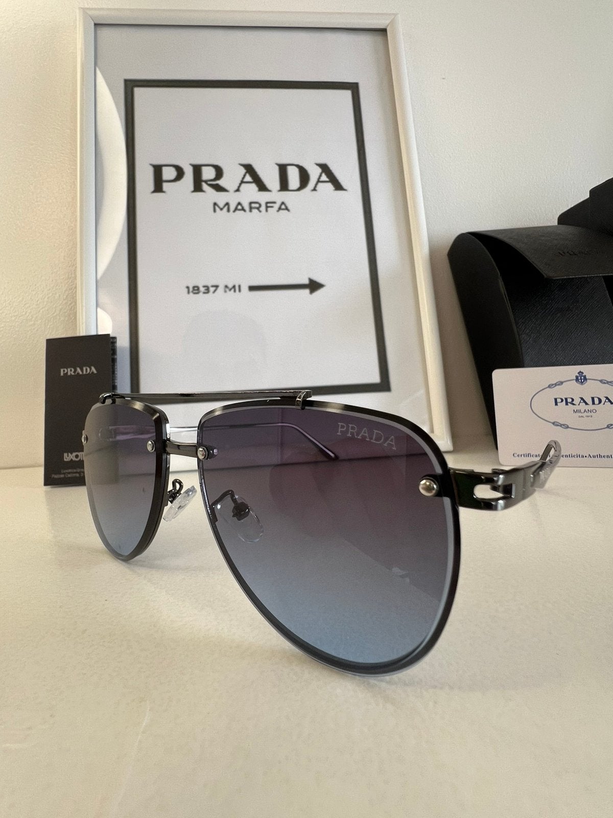 lunettes de soleil prada homme, Enlèvement ou Envoi, Comme neuf, Lunettes