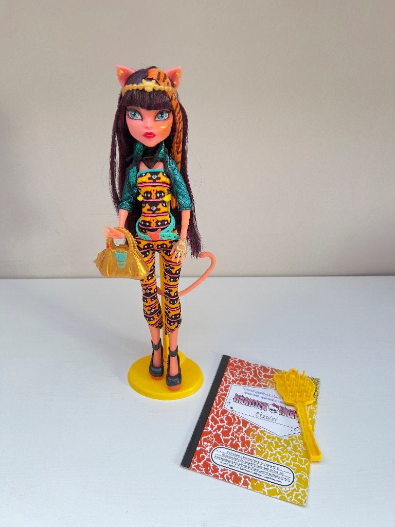 Poupée Monster High Cleolei Freaky Fusion G1 2014 complète, Enlèvement ou Envoi, Comme neuf, Fashion Doll