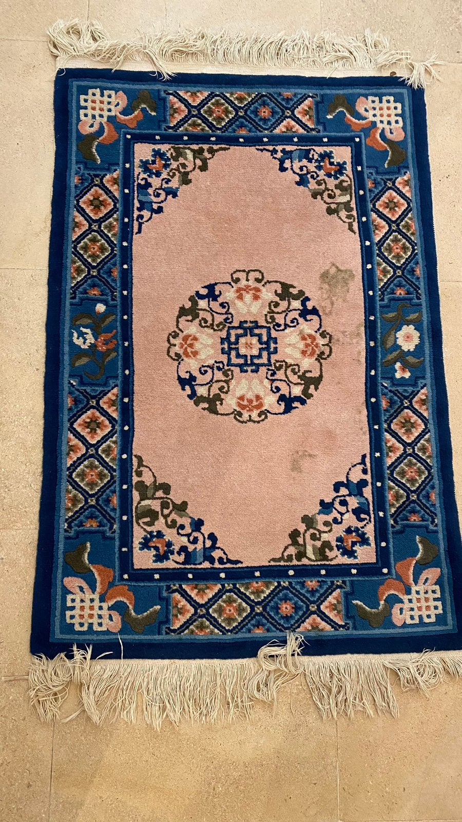 Tapis chinois noué main en laine 90-60 cm (faire offre?), Enlèvement