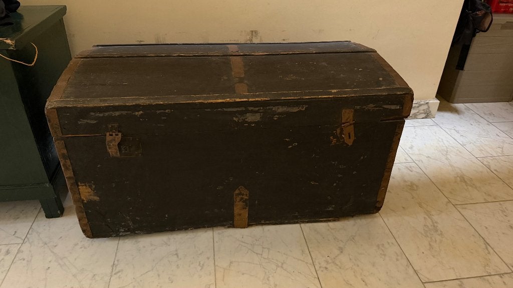 Grote houten kist, Enlèvement, Utilisé