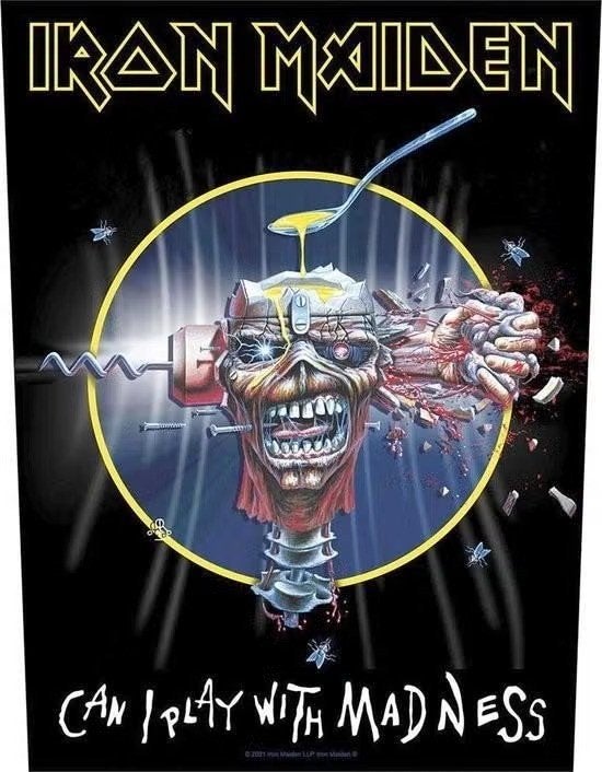 Iron Maiden - Can I Play With Madness - Rugpatch off. merch., Ophalen of Verzenden, Nieuw