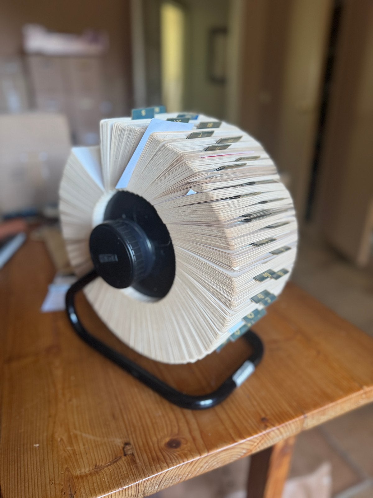 Rolodex, Ophalen, Gebruikt
