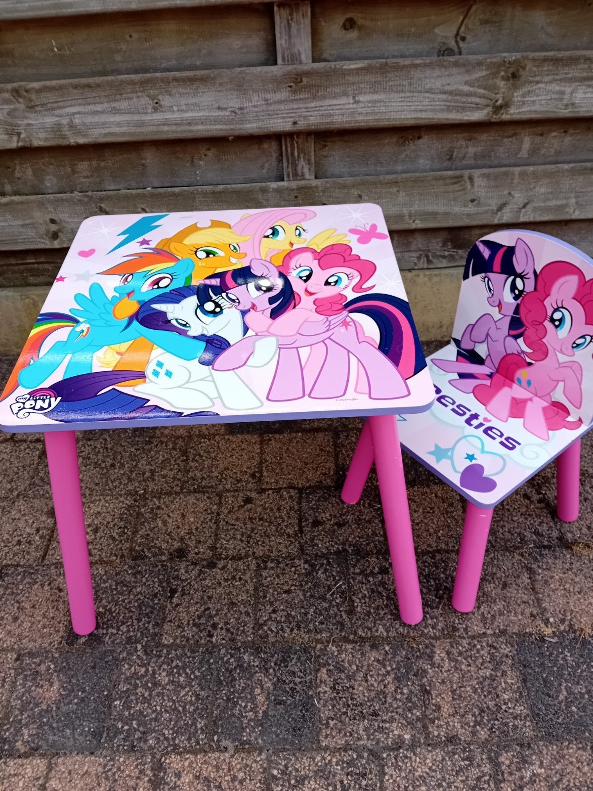 Kinder tafeltje + stoel van My Little Pony, Ophalen, Gebruikt, Stoel(en)