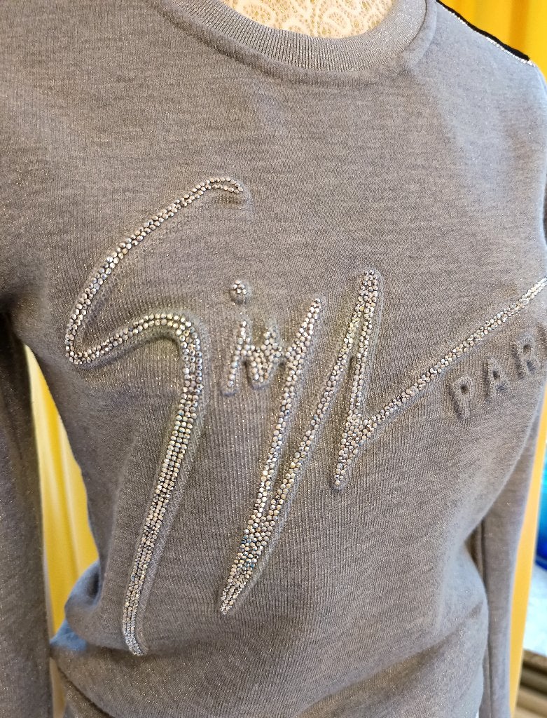 Sweatshirt Giuseppe Zanotti. Coton.Taille S, Gris, Enlèvement ou Envoi, Giuseppe Zanotti, Taille 36 (S)