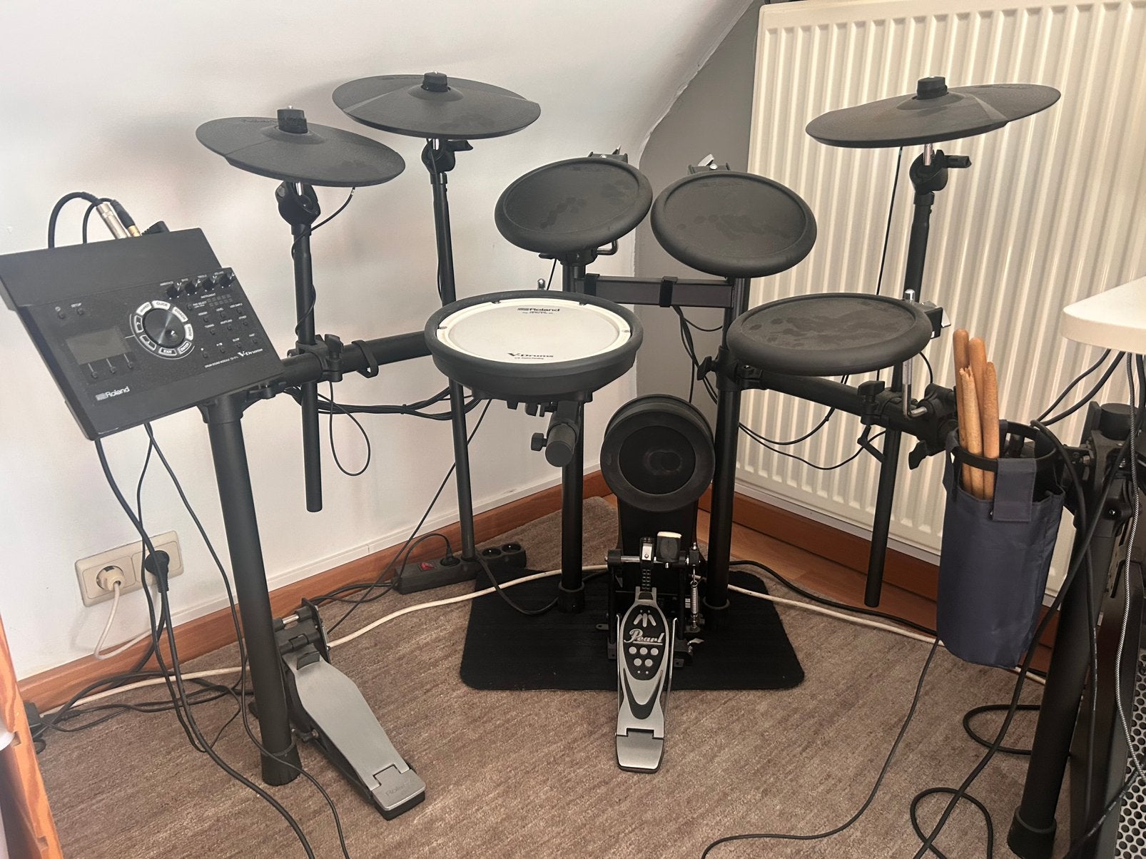 Roland V-Drums TD-17K-L elektronisch drumstel (incl. pedalen, Musique & Instruments, Enlèvement, Comme neuf, Roland, Électronique