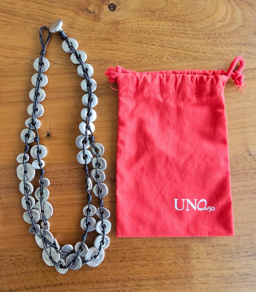 UNOde50 zilveren ketting - 45 cm, Handtassen en Accessoires, Ophalen of Verzenden, Nieuw, Zilver, Zilver