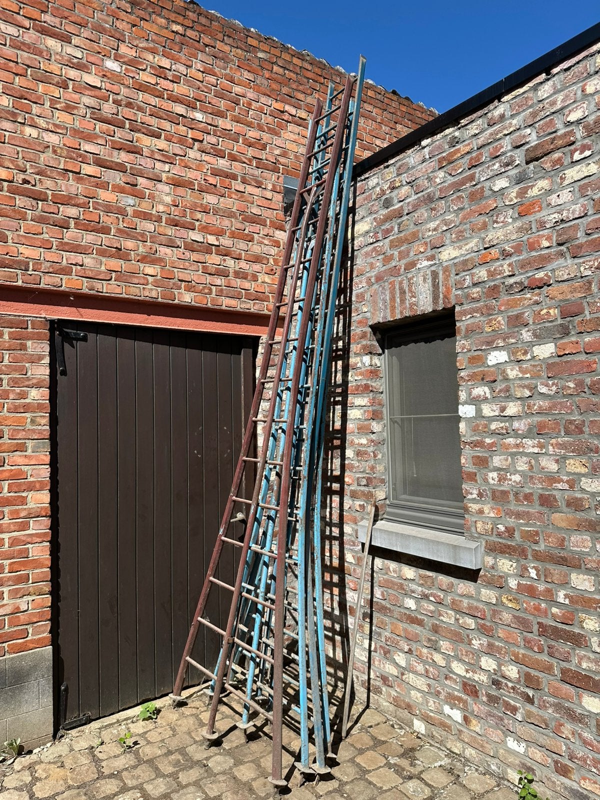 Driepikkel ladder 15 treden hoogte 3,6m, Ophalen, Gebruikt, Overige typen, 2 tot 5 meter