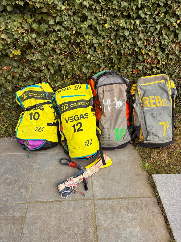 North kite set (3 Rebels & 1 Vegas) 2012-2013, Ophalen, Gebruikt, Kite