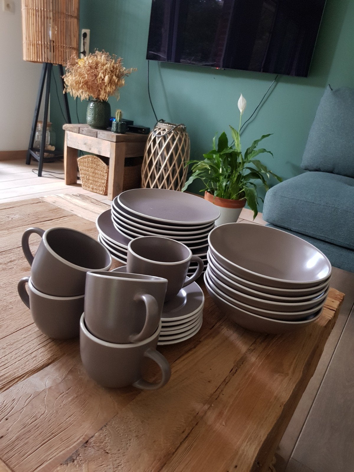 serviesset 6 personen, Huis en Inrichting, Keuken | Servies, Ophalen, Zo goed als nieuw, Compleet servies
