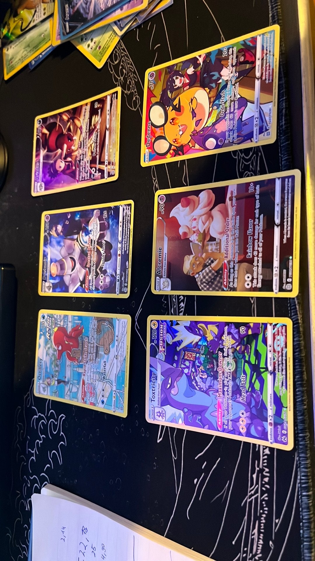 6 pokemon kaarten, Ophalen, Zo goed als nieuw, Meerdere kaarten
