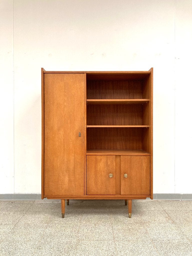 Vintage mid-century wandkast/highboard 1960's, Huis en Inrichting, Ophalen, Gebruikt