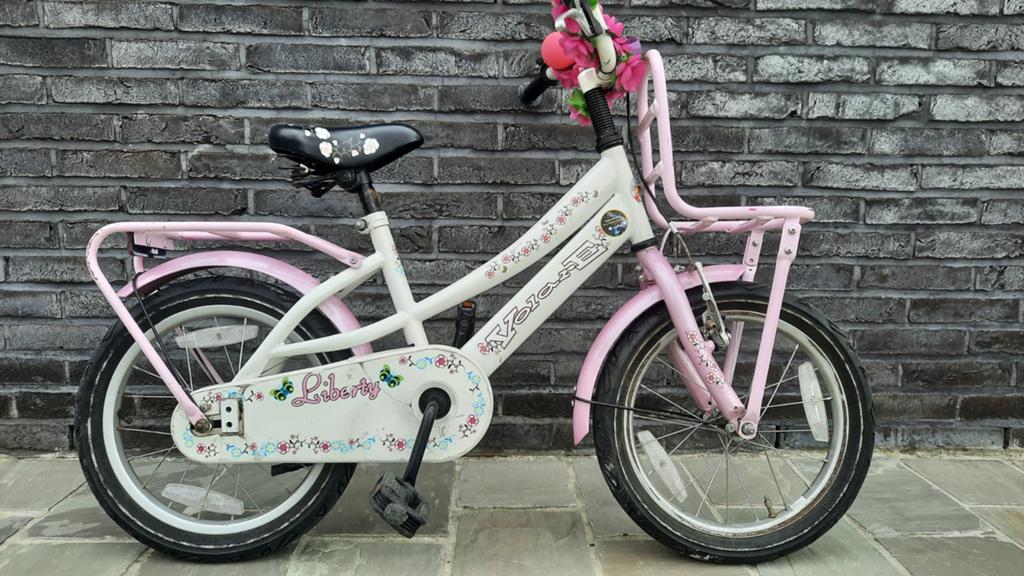 Kleuterfietsje te koop, Ophalen, Gebruikt, Terugtraprem, 16 tot 20 inch