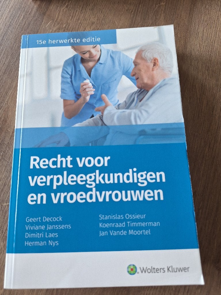 Recht voor verpleegkundigen en vroedvrouwen, Boeken, Ophalen of Verzenden, Zo goed als nieuw