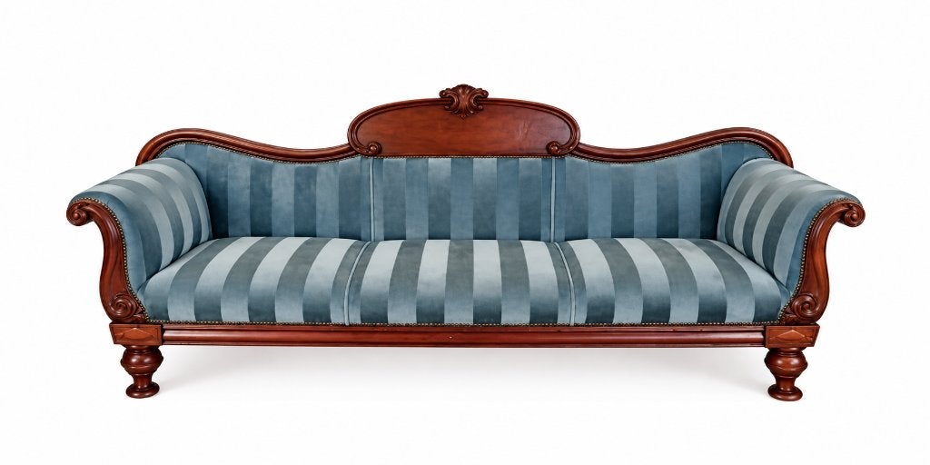 19e eeuwse canapé / salonbank, Trois personnes, Moins de 75 cm, 200 à 250 cm, Victoriaans antiek