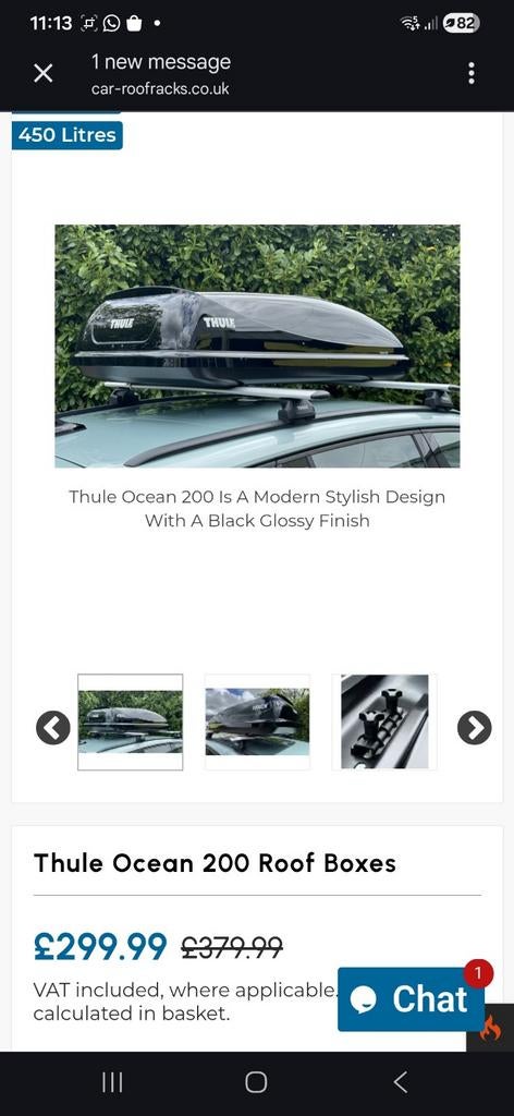Dak koffer thule ocean 200, Auto diversen, Ophalen