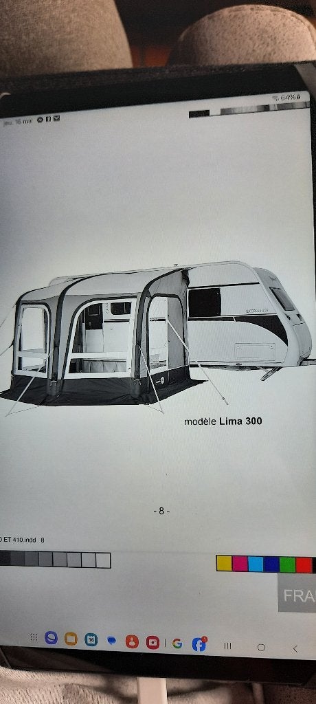 Auvent gonflable pour caravane, Caravanes & Camping, Enlèvement, Comme neuf