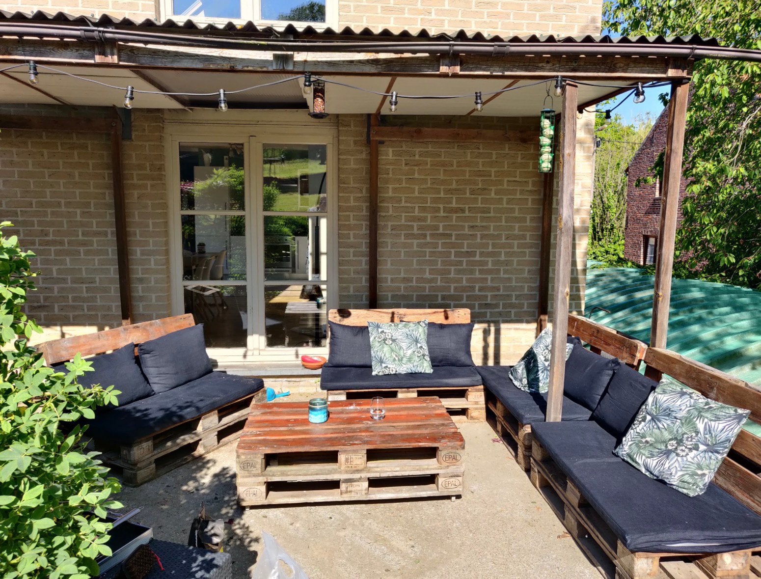 Palletkussens set, Tuin en Terras, Ophalen, Gebruikt, Loungeset