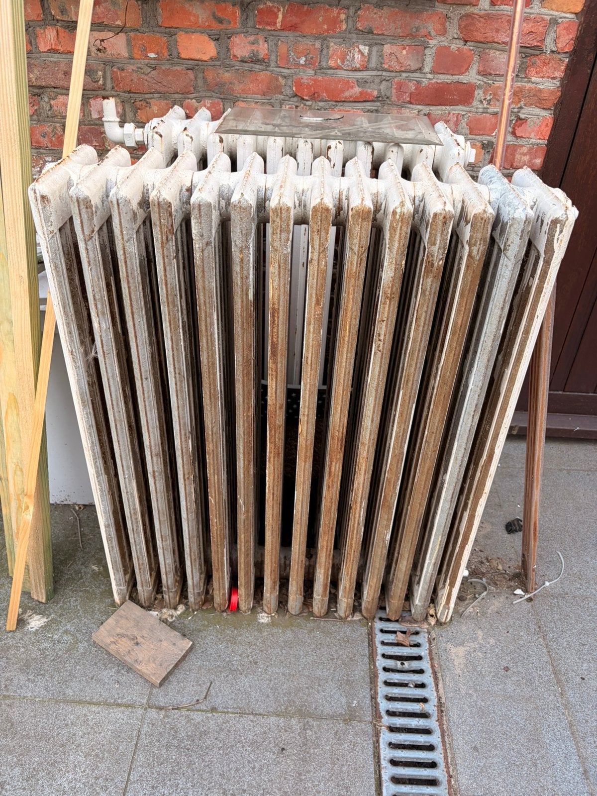 2 gietijzeren radiatoren, 800 watts ou plus, Enlèvement, Utilisé, 80 cm ou plus