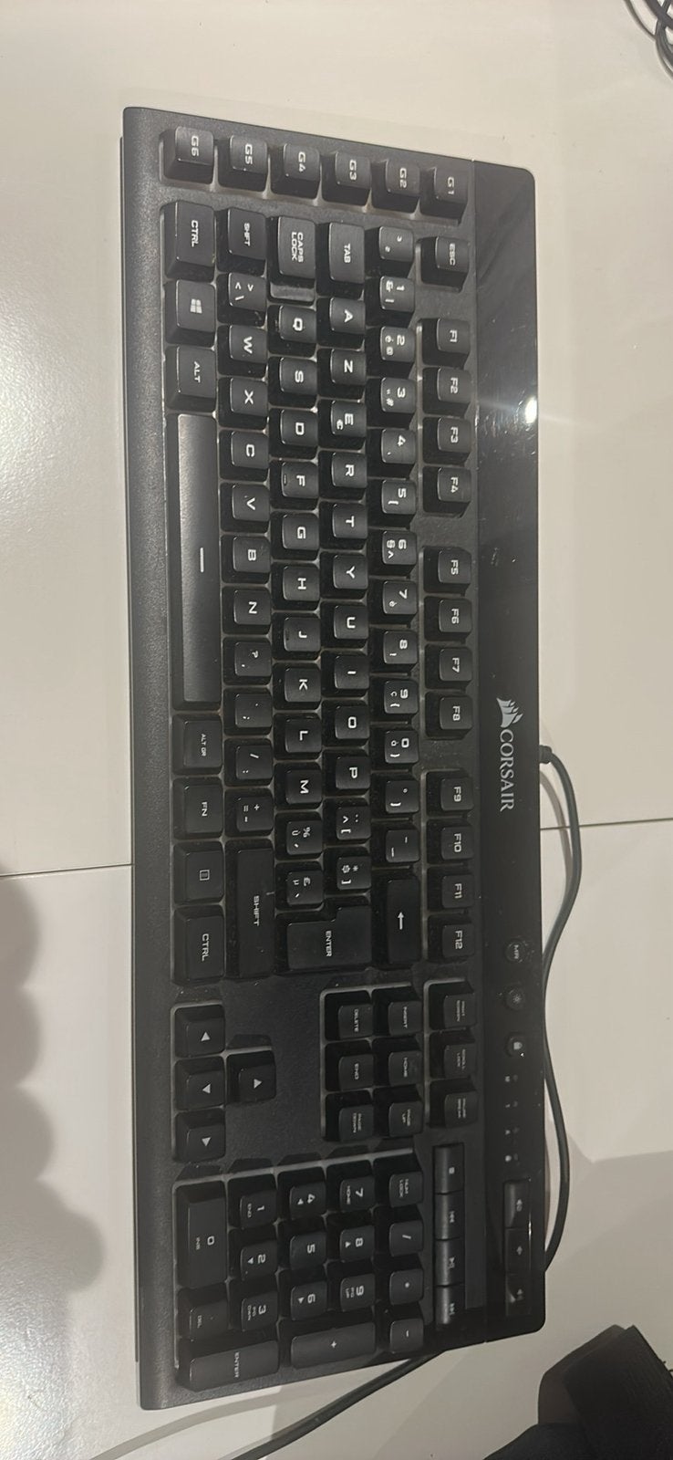 Corsair K55 Cherry, Computers en Software, Toetsenborden, Gebruikt, Gaming toetsenbord, Azerty, Ophalen of Verzenden