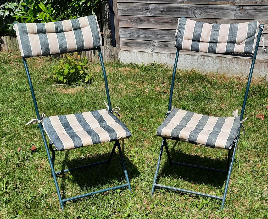 Chaise de jardin, Enlèvement, Utilisé, Métal, Pliant