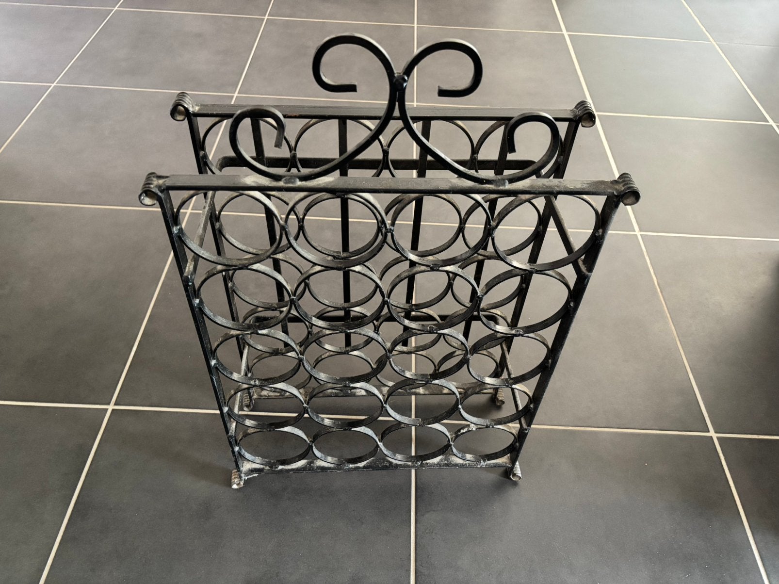 Smeedijzeren wijnrek, Huis en Inrichting, Woonaccessoires | Wijnrekken, Ophalen, Zo goed als nieuw