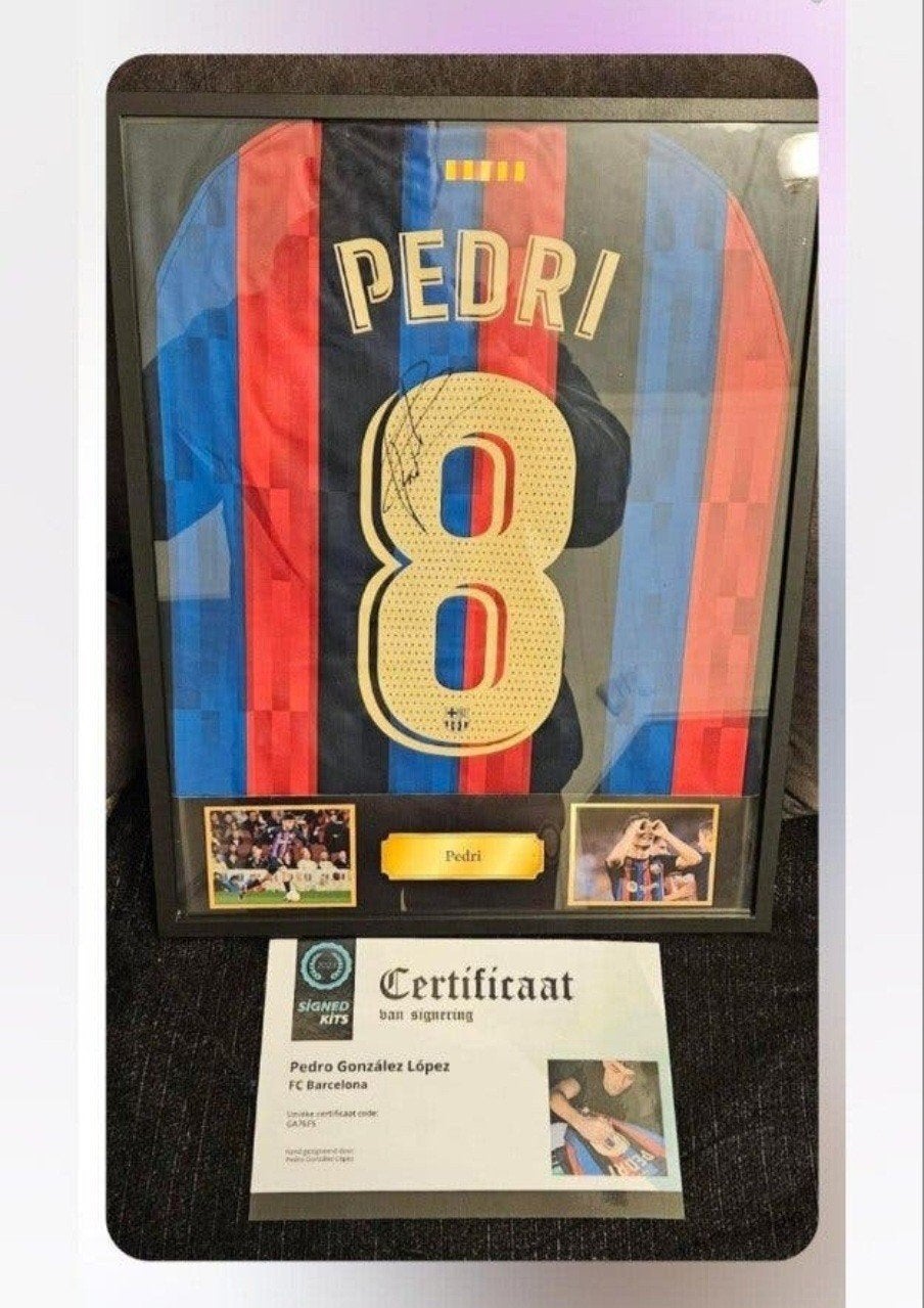 Fc Barcelona gesigneerde shirt Pedri, Verzamelen, Sportartikelen en Voetbal, Ophalen of Verzenden, Nieuw, Shirt
