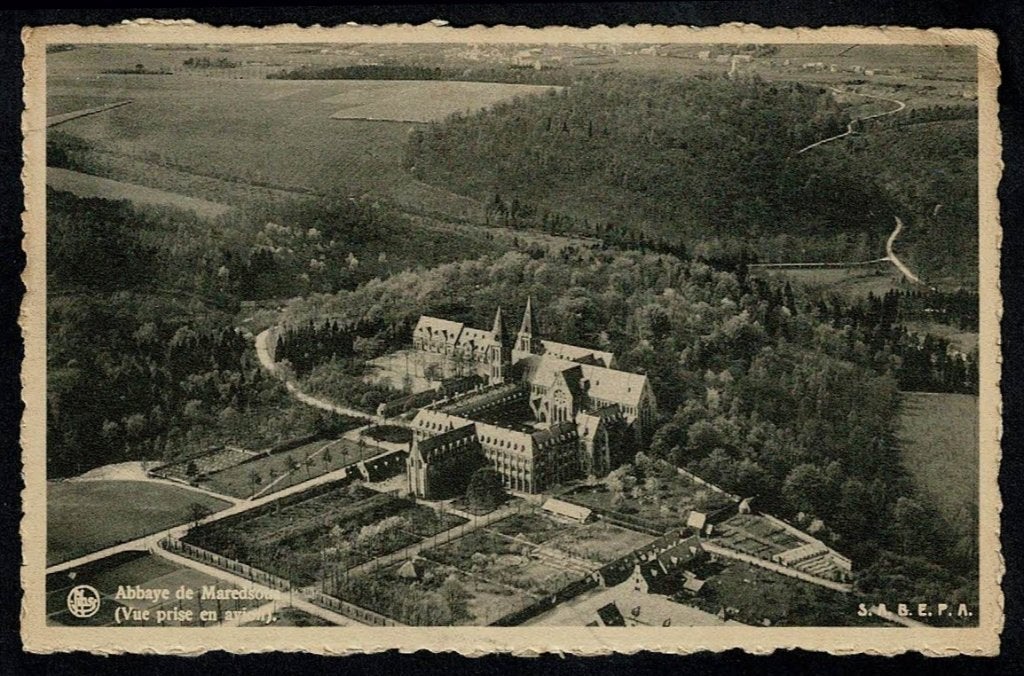 Maredsous : Abbaye - gelopen 1948, Verzamelen, Postkaarten | België, Verzenden, 1940 tot 1960, Gelopen