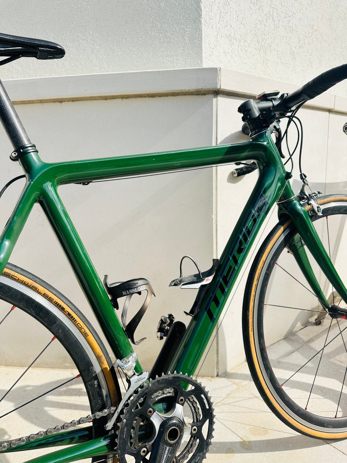 VÉLO DE ROUTE MERIDA ENTIÈREMENT EN CARBONE, Vélos & Vélomoteurs, Enlèvement, Comme neuf, Carbone
