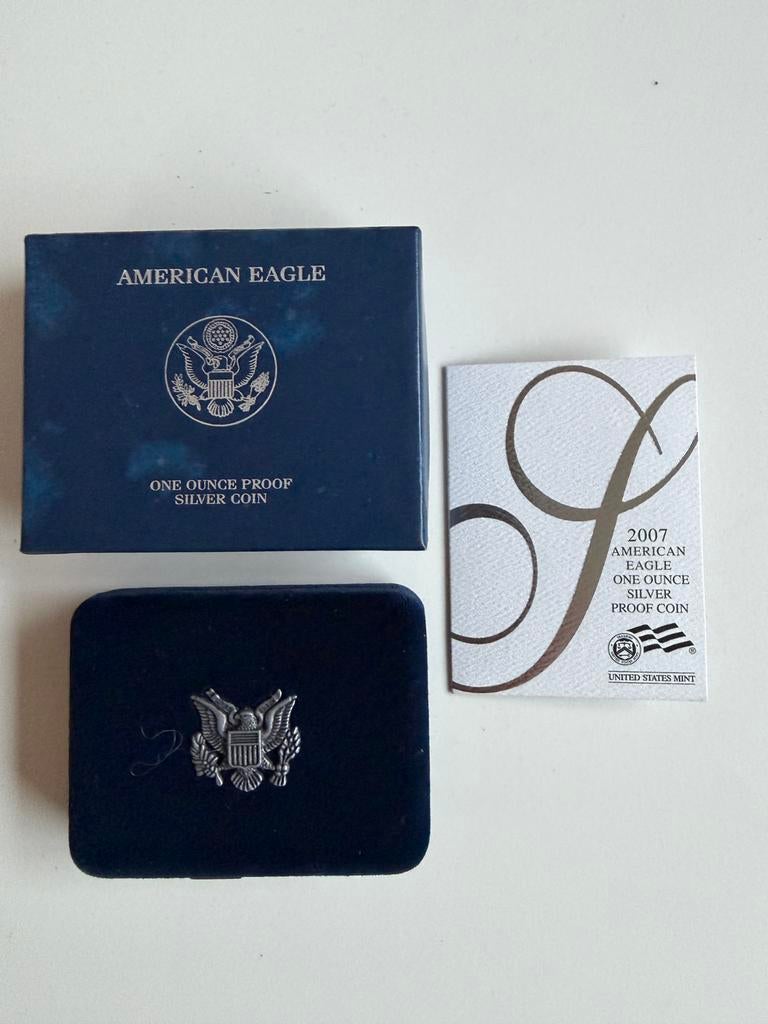 2007 american eagle one ounce silver proof coin, Postzegels en Munten, Ophalen of Verzenden