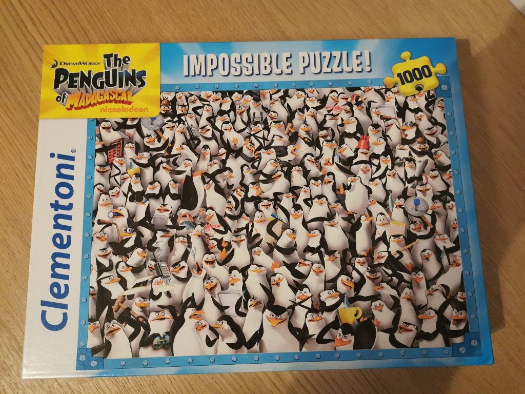The pinguïns of Madagascar impossible puzzel, Ophalen of Verzenden, 500 t/m 1500 stukjes, Nieuw, Legpuzzel
