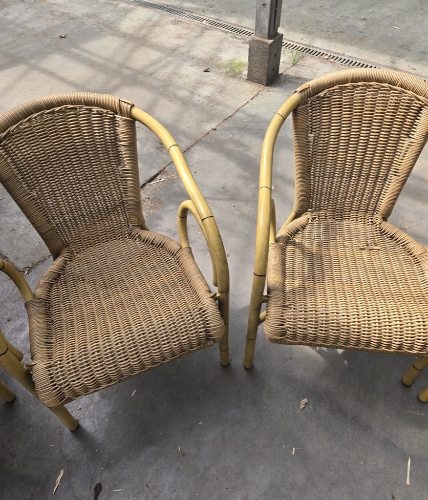 Partij stoelen (7 stuks), Osier ou Rotin, Autres couleurs, Enlèvement, Rotan
