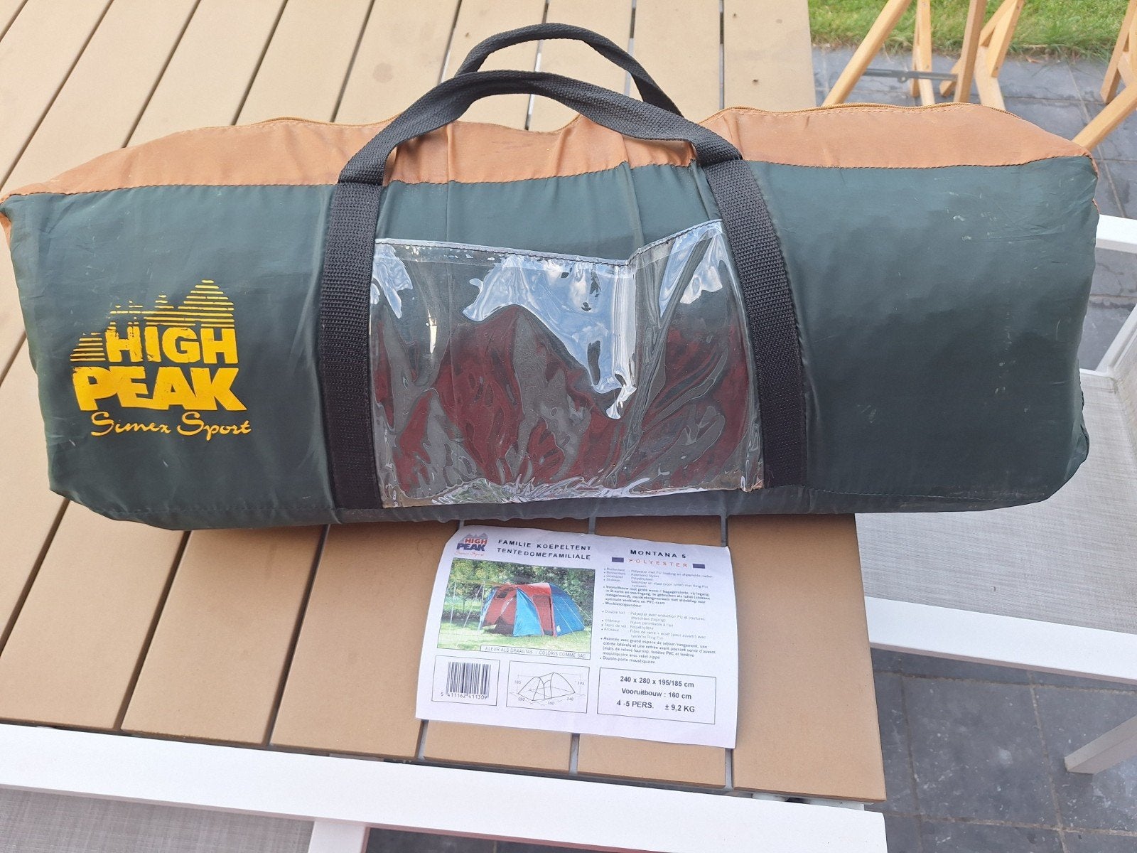 Tente High Peak 5 personnes, Enlèvement