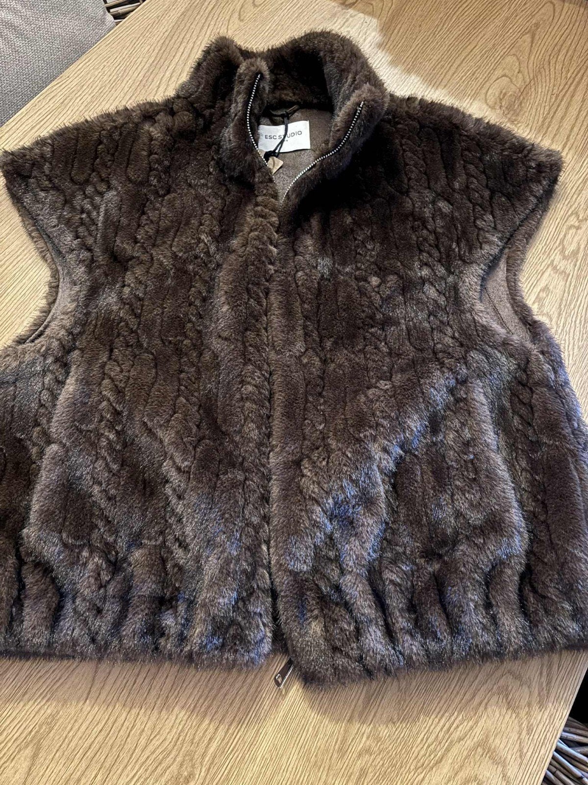 chauffe-corps en fourrure, Vêtements | Femmes, Blousons sans Manches, Enlèvement, Brun