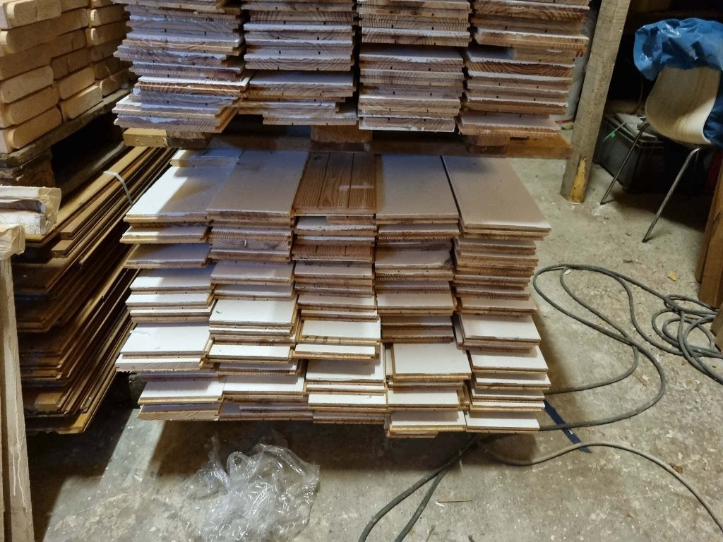 200 m² Planches de pin laqué blanc de 20 x 170 x 2000 mm, Bricolage & Construction, Bois & Planches, Planche, Pin, Comme neuf
