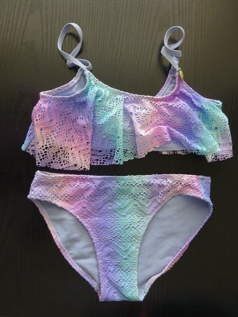 Kleurrijke bikini maat 140 - 146 actie 3+1 gratis, Enfants & Bébés, Maillots de bain pour enfants, Comme neuf, Ensemble de bikini