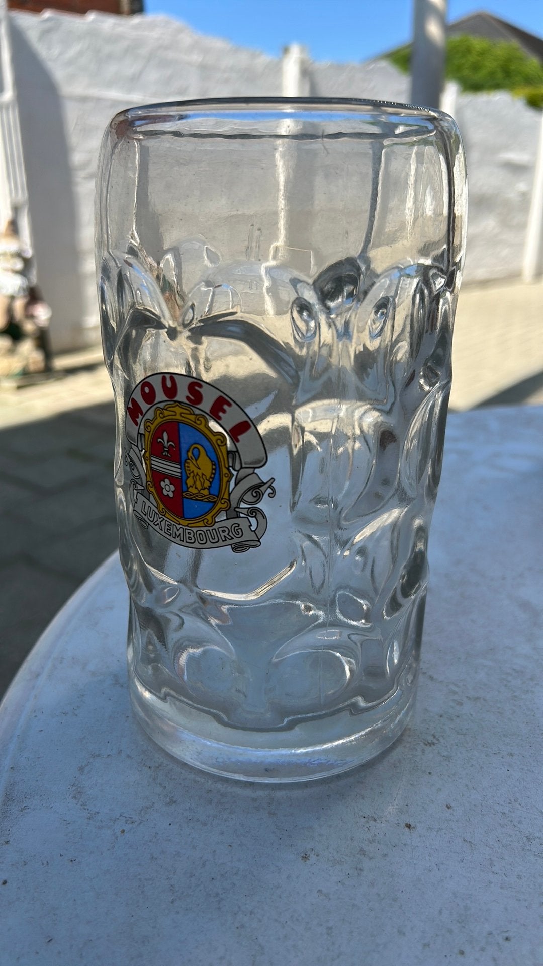 Verre à bière Mousel 1 litre, Enlèvement, Neuf, Verre à bière
