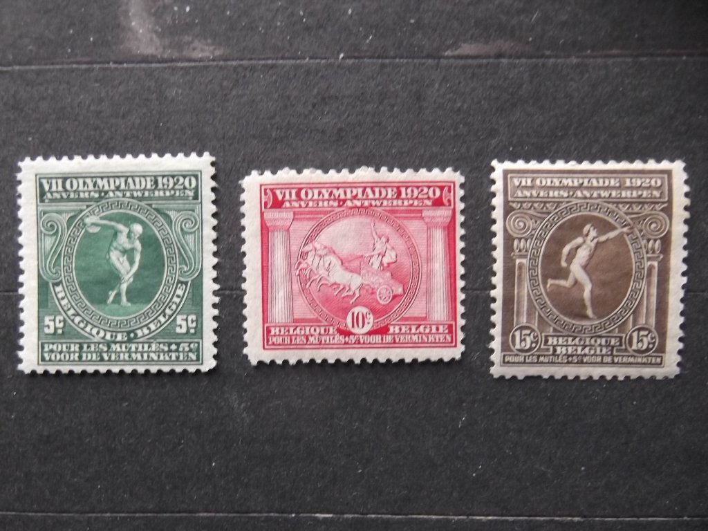 179-181 OS Antwerpen - JO Anvers 1920 MNH, Postzegels en Munten, Orginele gom, Olympische Spelen, Ophalen of Verzenden, Postfris
