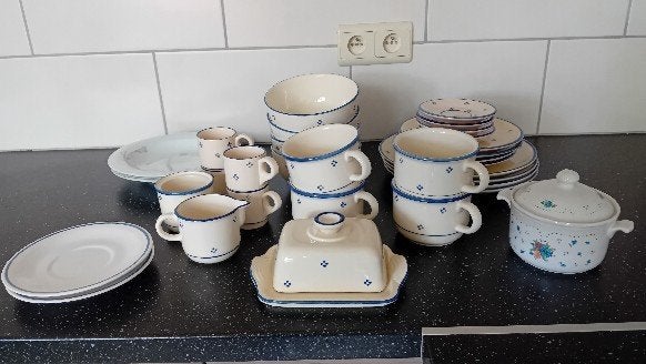 Vaisselle n'ayant pas servi, Huis en Inrichting, Keuken | Servies, Ophalen, Zo goed als nieuw, Delftsblauw, Porselein