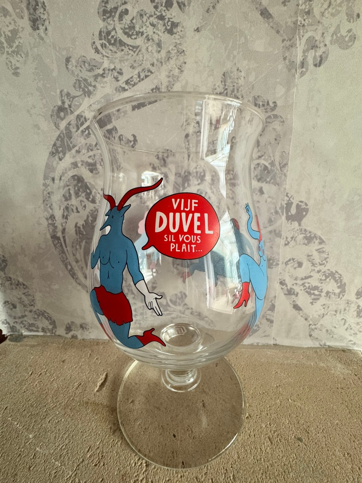 Duvel Vijf Sil vous plait… witte binnenkant, Verzamelen, Verzenden, Zo goed als nieuw, Duvel