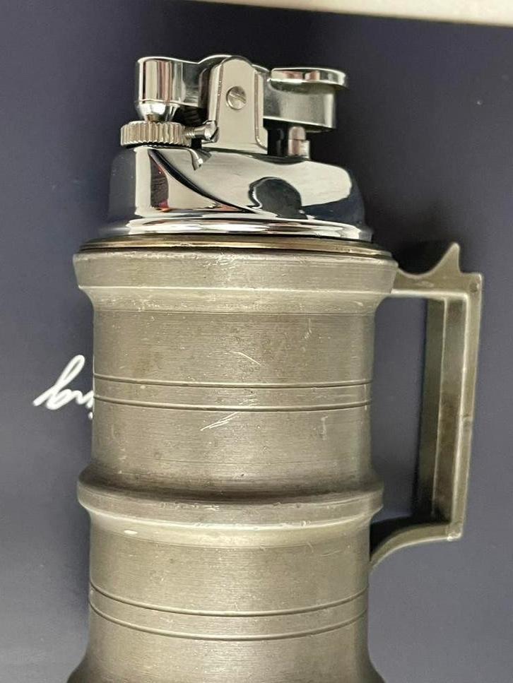 Briquet en étain antique, Collections, Enlèvement ou Envoi, Comme neuf, Briquet