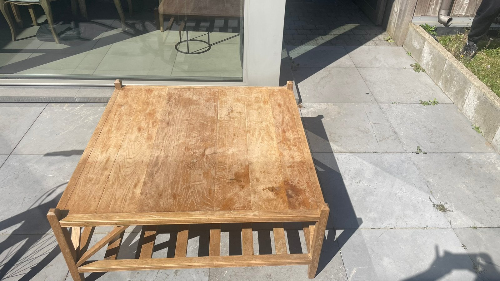 Massief houten bijzettafel, Ophalen, Zo goed als nieuw, Hout