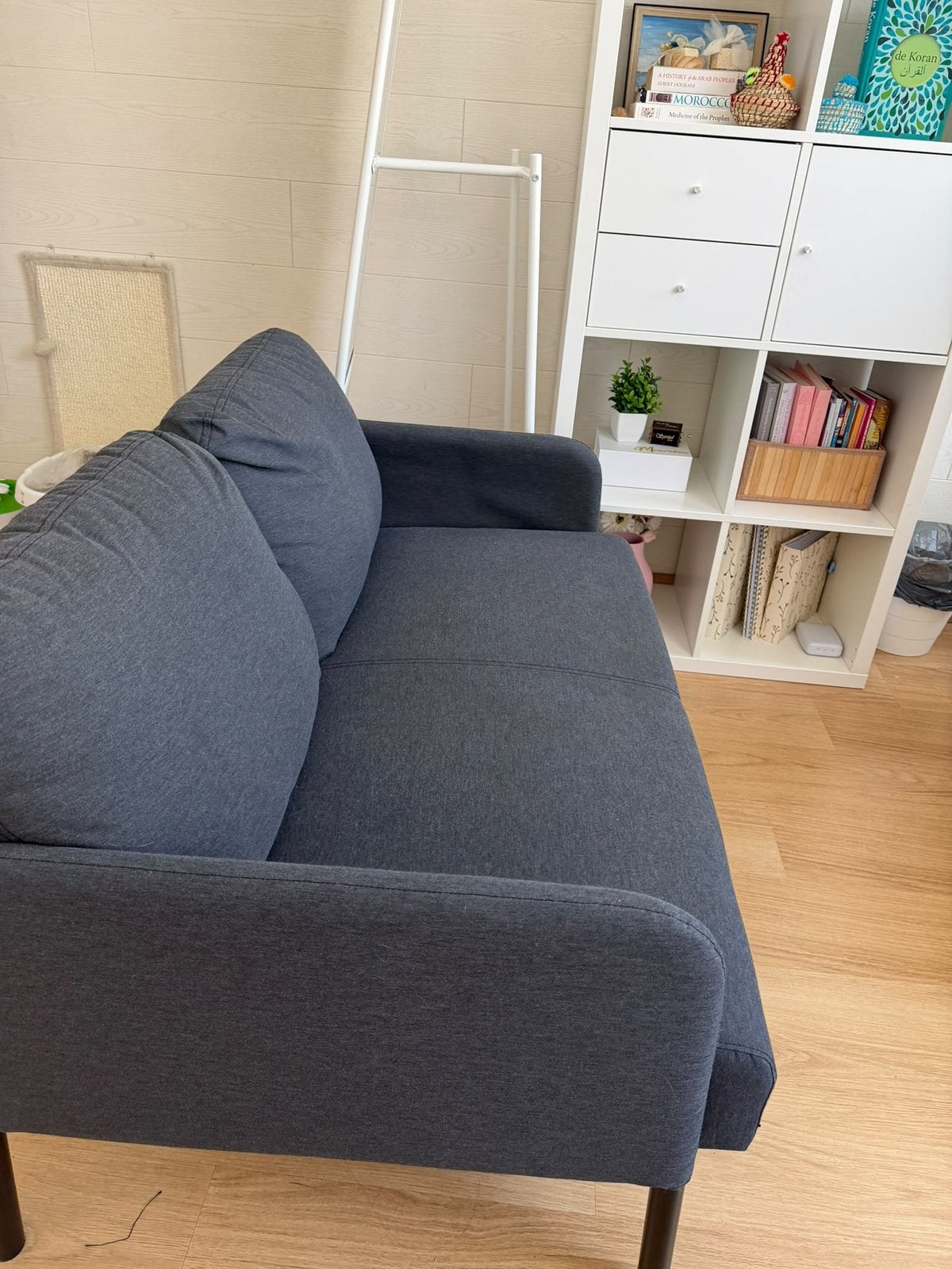Donkergrijze 2-zits zetel, Ophalen, Gebruikt, 150 tot 200 cm, Tweepersoons