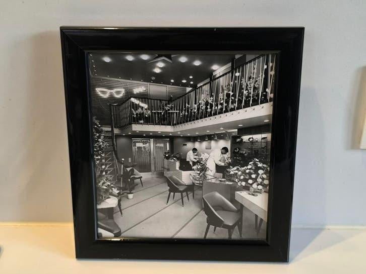 Vintage zwart-wit foto, opticien, Ophalen of Verzenden, Foto