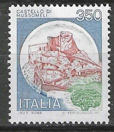 Italie 1980 - Yvert 1448 - Castello di Mussomeli 350 l (PF), Envoi, Non oblitéré