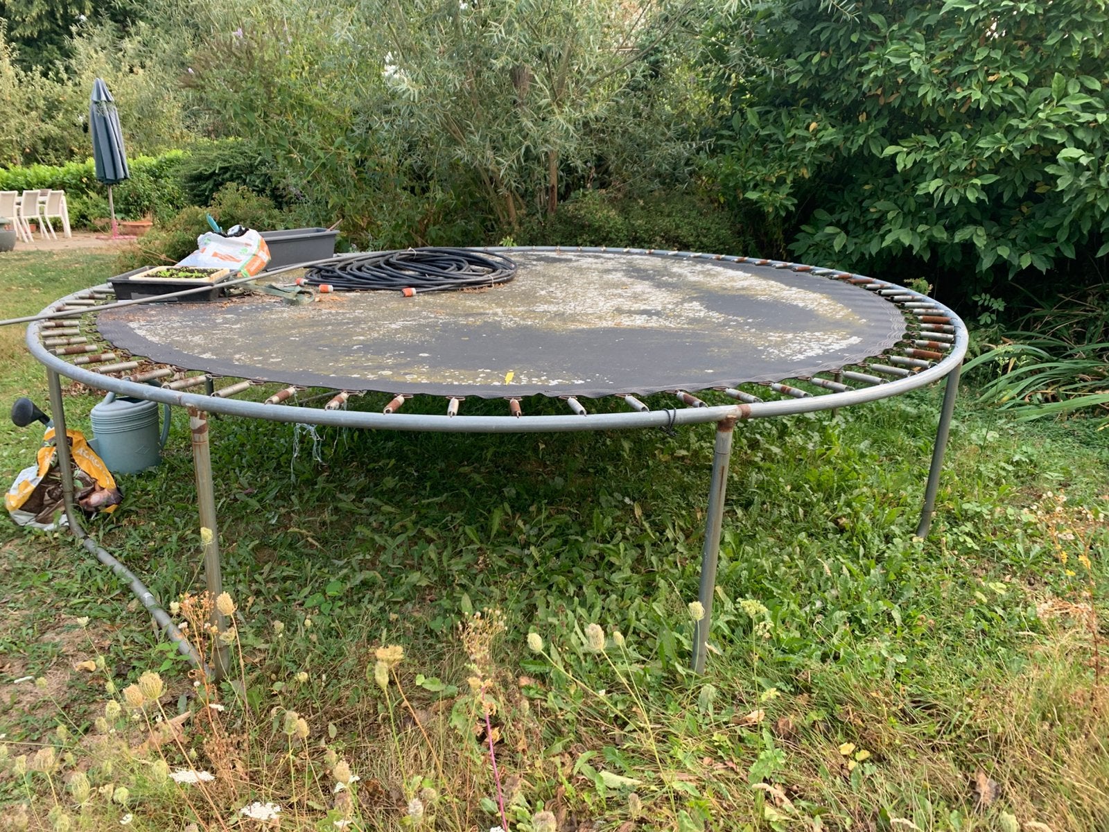 Gratis grote trampoline, Ophalen, Gebruikt