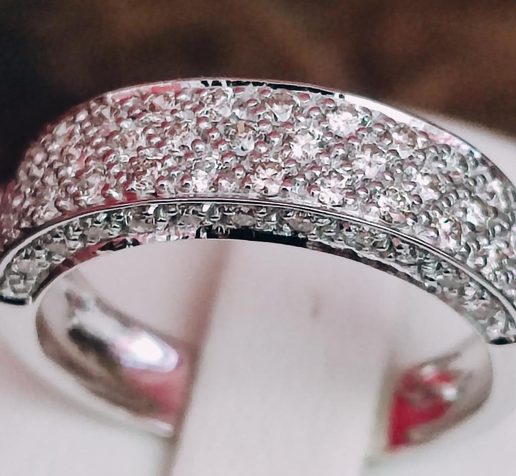 Gouden bandring met diamanten 0,57kt, Certificaat ALGT, Enlèvement ou Envoi, Femme ou Homme, Or, Comme neuf