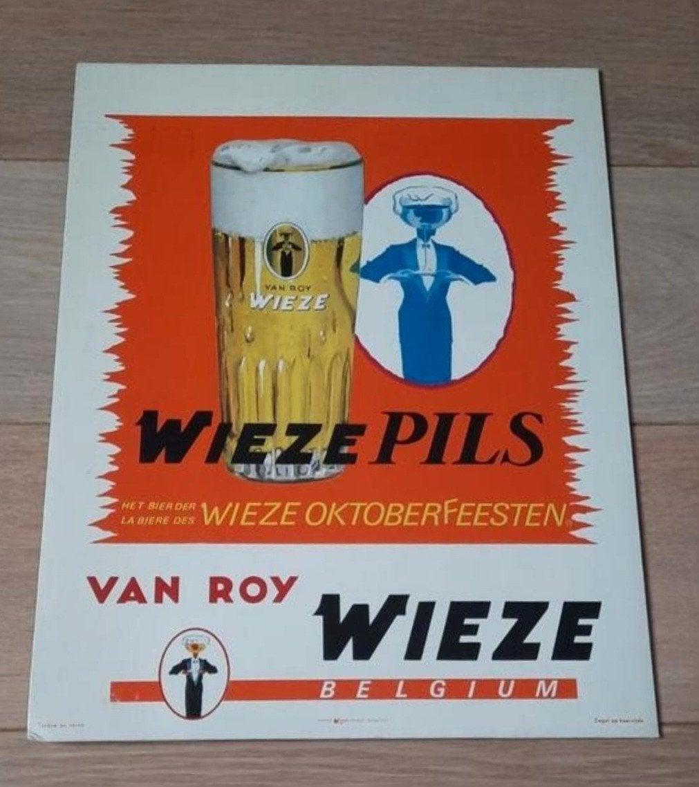 reclamebordje wieze pils, Ophalen of Verzenden