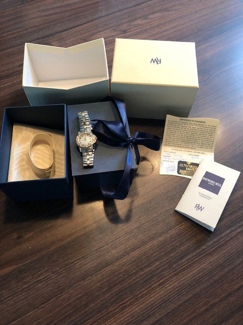 Raymond Weil Parsifal Diamonds (9430), Handtassen en Accessoires, Ophalen, Goud, Polshorloge, Goud