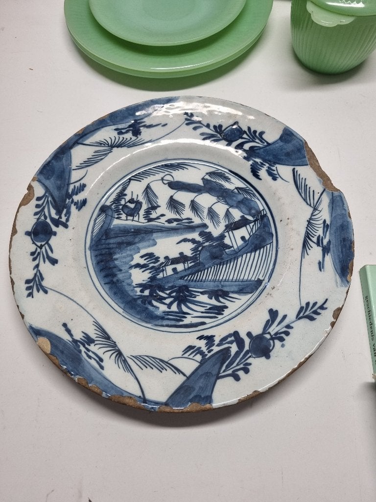 antiek delfts bord delft, Antiek en Kunst, Ophalen of Verzenden