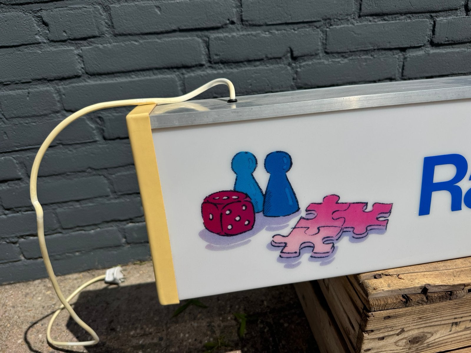 Ravensburger oude reclame lichtbak, Ophalen, Gebruikt, Lichtbak of (neon) lamp